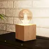 EGLO Lampe à poser Prestwick 2 cube de bois, naturelle