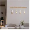 Eglo lampe suspendue Townshend, luminaire suspension vintage 4 flammes au design industriel, rétro en acier et bois, blanc, brun, certifié FSC, douille E27