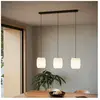 EGLO Suspension Belgrave, longueur 88 cm, noir/blanc, 3 lampes