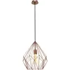 EGLO Suspension Carlton style vintage, cuivrée Ø 31 cm
