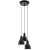 EGLO Priddy Plafonnier Suspendu À 3 Lampes Cluster Noir, Blanc