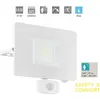 EGLO Spot d'extérieur LED Faedo 3 capteur, blanc, 50 W