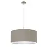 Eglo - Lustre à suspension   53 x h 110 cm taupe et nickel mat Pasteri