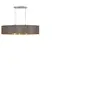 EGLO Suspension en textile MASERLO 2 ampoules dorée abat jour cappuccino