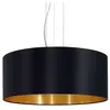Suspension Eglo 3x 60W E27 31605 noir/or Maserlo Eglo
