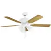 EGLO Ventilateur de plafond Las Palmas, 3 x E27, interrupteur à tirette, blanc