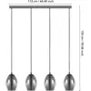 EGLO Stars Of Light Suspension Estanys, noir, à 4 lampes, longue
