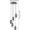 EGLO Stars Of Light Suspension Estanys, noir, à 5 lampes, ronde