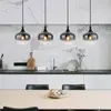 Globo Suspension Maxy, longueur 100 cm, gris fumé, verre, 4 lampes
