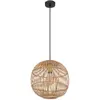 Globo Suspension bambou nature, D:300, H:1500, excl. 1xE27 60W 230V