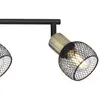 Globo Plafonnier Fiastra, noir/vieux laiton à 4 lampes