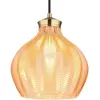 Globo Suspension Jessica, Ø 22 cm, couleur ambre, verre
