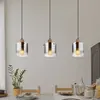 Globo Suspension Underwood, longueur 100 cm, brun/gris fumé, MDF