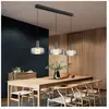 Globo Suspension LED Grant, longueur 90 cm, gris fumé, à 3 lampes, ver...