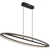 Globo Suspension LED Della, longueur 101 cm, gris foncé, métal