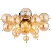 Globo Plafonnier Udo, ambre, Ø 55 cm, verre