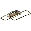 Globo Plafonnier LED Colli, largeur 49 cm, bois foncé, bois