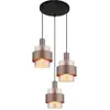 Globo Suspension Milley, Ø 45 cm, couleur bronze, à 3 lampes, métal