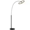 Globo Lampe sur pied LED Della, hauteur 190 cm, noir/gris foncé, métal