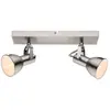 Plafonnier Luminaire Spots Mobile Métal Nickel Blanc Mat Salon Lit