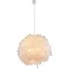 GLOBO LIGHTING Suspension plastique et tissu - Ø 45 cm x H 12 cm - Blanc