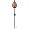 Lampe solaire à LED flammes optique boule de verre plug spotlight or l...