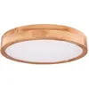 Globo Plafonnier LED Rainer, Ø 40 cm, aspect bois, métal, CCT
