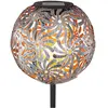Globo Lampe solaire LED 33632 à sphère métal, argentée