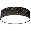 Spot de plafond rond décor noir poinçonnages or lampe de salon blanc Globo 15363B