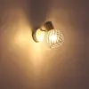 Globo Applique murale Luise, blanc avec douille op. bois