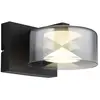 Globo Applique murale lampe de chambre 1 lumière verre noir led l 15 cm