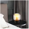 Globo Lampe de table lampe d'appoint lampe de chevet verre fumé métal noir opale E27