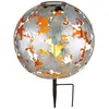 Globo Lampe solaire LED 36749S Boule Ø 27 cm, argent, piquet de terre