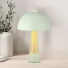 GLOBO Nowa - Lampe de table champignon aspect bois vert Lampe de cheve...