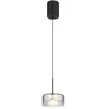 Globo Lampe suspension lampe de table à manger lampe de salon en verre fumé led h 150 cm
