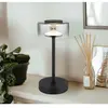 Globo Lampe de table LED Belinda, gris fumé, hauteur 33 cm, métal