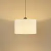Globo Suspension LED Thea, crème/noir mat, lin, Ø 35 cm