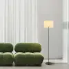 Globo Lampe sur pied Thea, crème/noir mat, lin, hauteur 160 cm