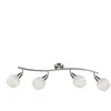 Globo Spot pour plafond Elliott, nickel mat, longueur 70 cm, métal
