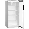 Armoire positive, carrosserie epoxy silver, porte vitrée, 569L - Liebherr