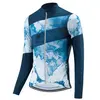 Maillot de cyclisme loeffler a manches longues m   l   s jersey polaire bleu