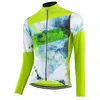 Maillot de cyclisme loeffler a manches longues m   l   s jersey polaire vert