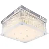Plafonnier led design avec suspensions et barreaux en cristal heidir