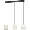 EGLO Suspension Febres, noir/blanc, 3 lampes