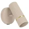 EGLO Spot mural Caminia, beige, longueur 16 cm, métal, GU10