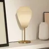 EGLO Lampe de table Caprarola, hauteur 46 cm, sable/laiton, verre