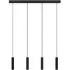 EGLO Suspension LED Almudaina, noir, longueur 84 cm, à 4 lampes,