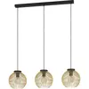 EGLO Suspension Venezuela, noir/or, à 3 lampes