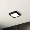 EGLO Plafonnier LED Fueva 5 IP44 3000K noir 16x16cm
