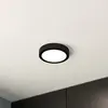 EGLO Panneau LED apparent Fueva 5 IP20 830 noir Ø16cm